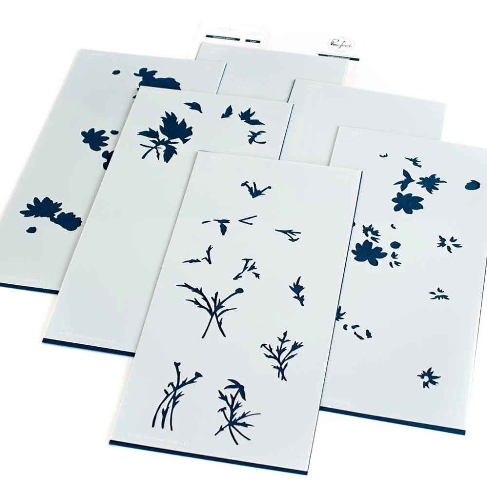 Pinkfresh Studio Stencils - Whimsical Blooms Layering