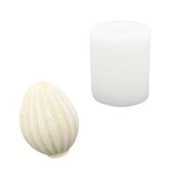 Silicone Mold 6,2cm X 6,2cm X 7,2cm - Striped Egg