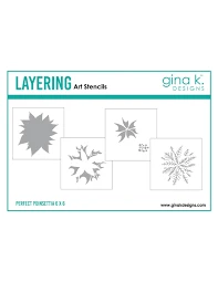 Gina K Designs - STENCIL- Perfect Poinsettia