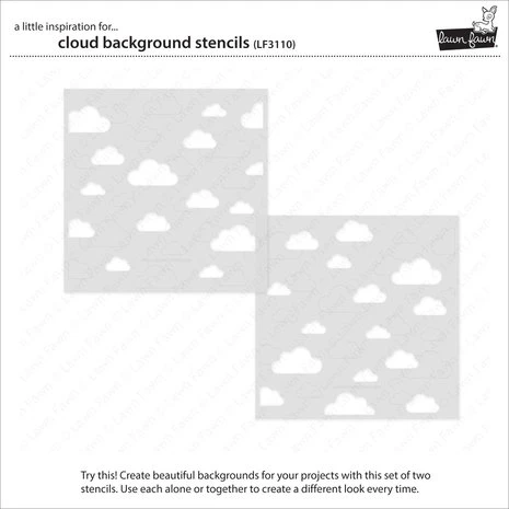 Lawn Fawn - Cloud Background Stencils (2pcs) – Bild 2