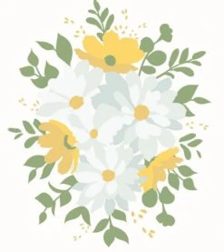 Honey Bee - Daisy Layers Bouquet - Set Of 6 Coordinating A2 Stencils