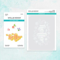 Spellbinders - Floral Hello Stencil And Die Bundle